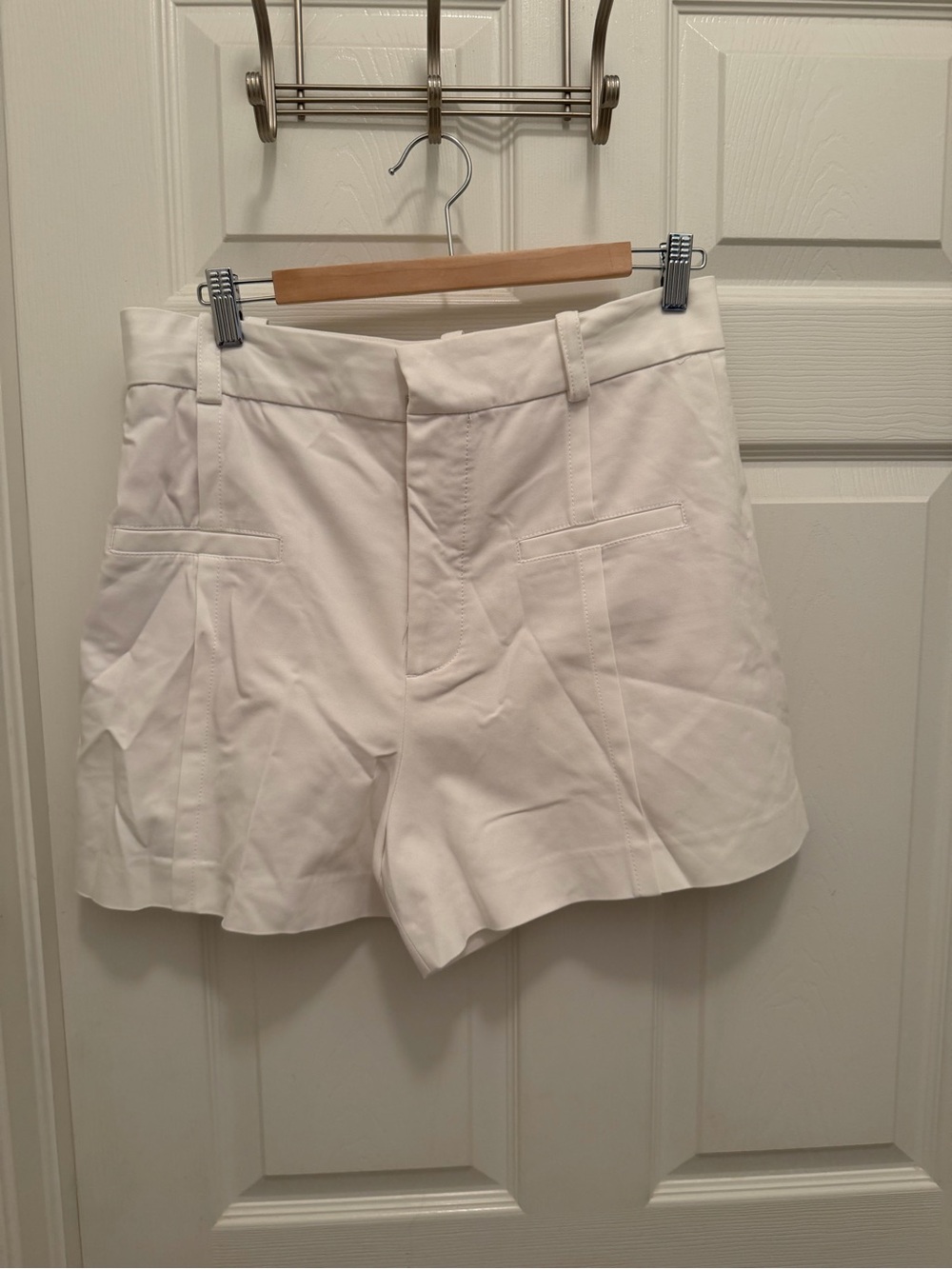 Zara White Tailored Bermuda Shorts